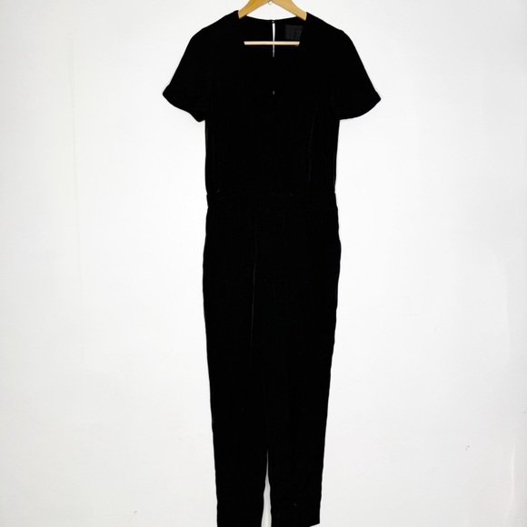 J. Crew Collection Short Sleeve Elegant Black Jumpsuit Size 2 - Picture 2 of 7